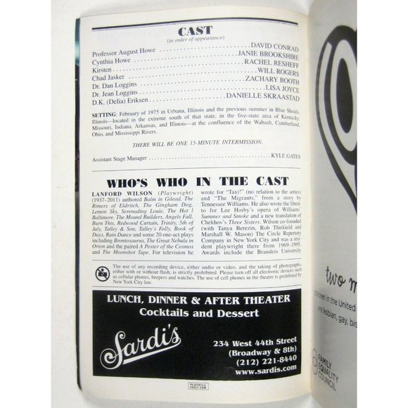 Mound Builders Playbill March 2013 Landford Wilson Zachary Booth Lisa Joyce - Picture 4 of 6